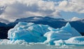 Icebergs in the water, the glacier Perito Moreno. Argentina.