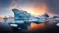 Stunning Hyper-realistic Icebergs At Sunset In Antarctica