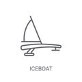 iceboat icon. Trendy iceboat logo concept on white background fr