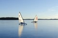Iceboats in Stockholm archipelago Royalty Free Stock Photo