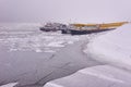 Icebraker ships on river Danube.