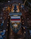 the icebreaker "Arktika" is being repaired. Russia, Kronstadt, August 2021 Royalty Free Stock Photo