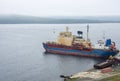 The icebreaker `Kapitan Khlebnikov` and the ship `Saint Pavel` at the port of Vladivostok.