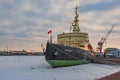 Icebreaker Krasin in the port of St. Petersburg