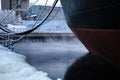 Icebreaker `Lenin` in trade port in Murmansk, Kola Peninsula, Russia