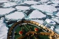 Icebreaker working in the ice