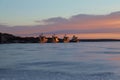 Icebreakers at the ore quay in LuleÃÂ¥ Royalty Free Stock Photo