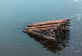 Icebreaking pier Royalty Free Stock Photo