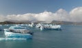 Iceburgs in a Glacial Lagoon Royalty Free Stock Photo