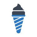 Icecone vector glyph color  icon Royalty Free Stock Photo