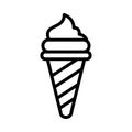Icecone vector thin line icon Royalty Free Stock Photo