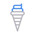 Icecone vector color line   icon Royalty Free Stock Photo