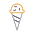 Icecone vector color line   icon Royalty Free Stock Photo