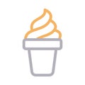Icecone vector color line   icon Royalty Free Stock Photo