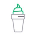 Icecone vector  color line  icon Royalty Free Stock Photo