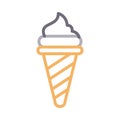 Icecone vector  color line  icon Royalty Free Stock Photo