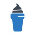Icecone vector glyph color  icon Royalty Free Stock Photo