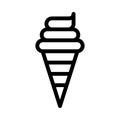 Icecone vector  thin   line icon Royalty Free Stock Photo