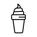 Icecone vector thin line icon Royalty Free Stock Photo