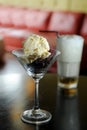 Icecream on brownie Royalty Free Stock Photo