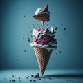 icecream colorfull explosion Royalty Free Stock Photo