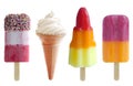 Icecream frozen lollies set Royalty Free Stock Photo