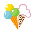 Icecream icon illustration.