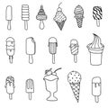 Icecream icons set