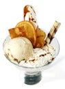 Icecream with orange Royalty Free Stock Photo