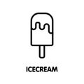 Icecream outline icon design illustration on white background