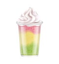 Icecream Plastic Glass Composition Royalty Free Stock Photo