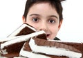 Icecream Sandwich Boy Royalty Free Stock Photo