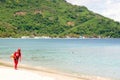 Icecream vendor selling on a beach