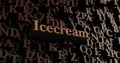Icecream - Wooden 3D rendered letters/message