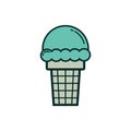 Icecreamcone. Vector illustration decorative design Royalty Free Stock Photo