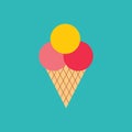 Icecreamcone. Vector illustration decorative design Royalty Free Stock Photo