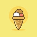 Icecreamcone. Vector illustration decorative design Royalty Free Stock Photo