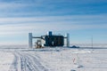 IceCube Neutrino Observatory at the south pole station Antarctica Royalty Free Stock Photo