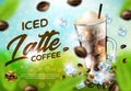 Iced Arabica Coffee Latte Promo Ad Banner, Drink