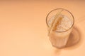 Iced barley orzo latte coffee Royalty Free Stock Photo