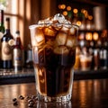 iced coffee, cold refreshing coffee beverage drink