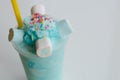 Iced blue sky milk shake