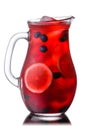 Iced blueberry lemonade pitcher, paths