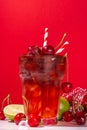 Iced cherry cola drink