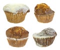 Four muffins Royalty Free Stock Photo