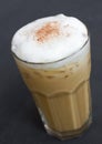 Iced coffee cappuccino with soft cream. Royalty Free Stock Photo