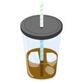 Iced coffee or cola vector illustration