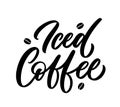 Iced coffee, hand lettering