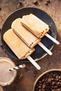 Iced coffee lollies Royalty Free Stock Photo