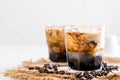 Iced coffee with milk Royalty Free Stock Photo